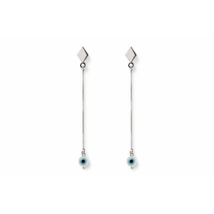 Brinco Fio Olho Grego - Prata 925